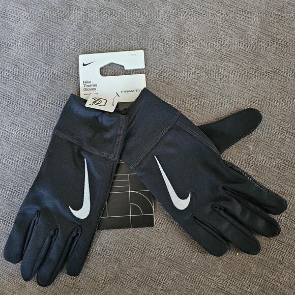 Nike Men's Black Sports Training Therma-FIT Gloves Size Large - Picture 1 of 10